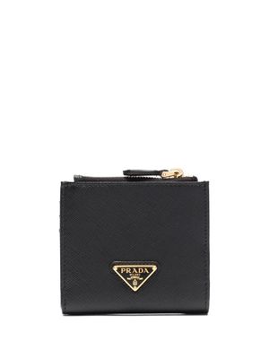 Prada portefeuille à plaque logo - Noir
