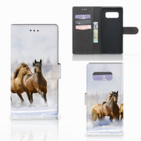 Samsung Galaxy Note 8 Telefoonhoesje met Pasjes Paarden - thumbnail