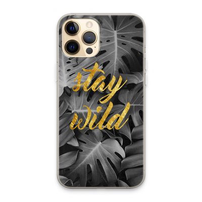 Stay wild: iPhone 13 Pro Max Transparant Hoesje