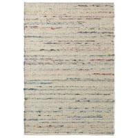 Tapeso Wollen vloerkleed - Bokn wit|multi - 60x90 cm