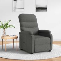 Fauteuil verstelbaar stof donkergrijs