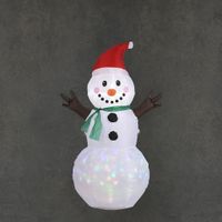 Sneeuwman opblaasbaar met led 120 cm - thumbnail