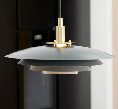 Hanglamp scandinavisch opaal &apos;Bretagne 38&apos; Nordlux G9 fitting zwart & messing modern 38 cm