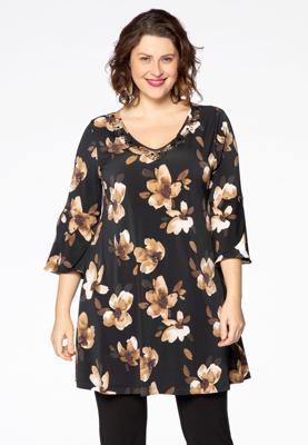 Yoek Tuniek ROSE wide bottom | Zwart | Maat 58/60