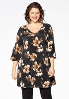 Yoek Tuniek ROSE wide bottom | Zwart | Maat 46/48