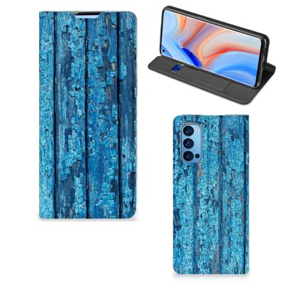 OPPO Reno4 Pro 5G Book | Wallet Case | Wood Blue