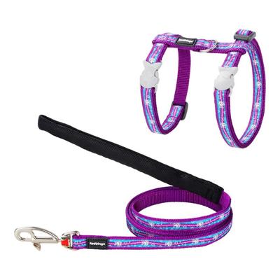 Kattentuigje Red Dingo Style Paars Blauw Eenhoorn Riem
