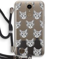 Kitten: LG K10 (2017) Transparant Hoesje met koord