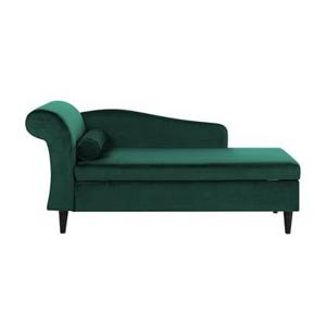 Beliani - LUIRO - Chaise longue - Groen - Linkerzijde - Fluweel