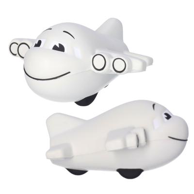Anti stressbal vliegtuig - 8x - 10 cm - rubber - tegen vliegangst - relaxen