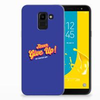 Samsung Galaxy J6 2018 Siliconen hoesje met naam Never Give Up - thumbnail