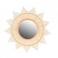 Wandspiegel?bohemian Sunshine - bruin - zon - bamboe hout - Dia 60cm