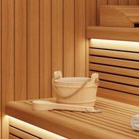 Sauna Emmer 2 pcs Bruin Massief Vurenhout en Hennep