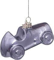 Vondels glazen kerstbal Monopoly auto 10cm zilver