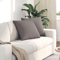 VidaXL Sofa kussens 2 pcs taupe 50 x 50 cm stof