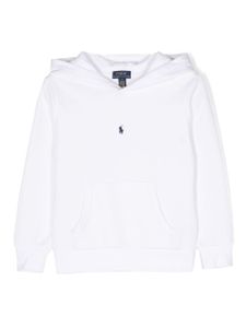 Ralph Lauren Kids hoodie en coton à logo Polo Pony - Blanc