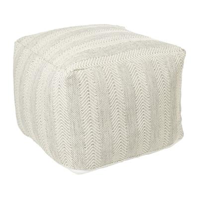 Buitenpoef gestreept - blauw/beige - 35x45x45 cm