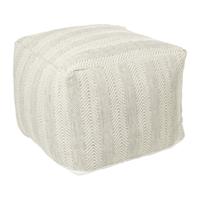 Buitenpoef gestreept - blauw/beige - 35x45x45 cm