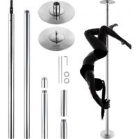 VEVOR Professionele Danspaal, Pole Dance Draagbare Danspaal Professioneel Ca. 83" - 110" In Hoogte Verstelbaar Afneembare Fitnessbar Spinning Fitness Zilveren Dansbar Sportscholen Clubfeest