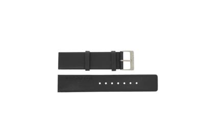 Horlogeband Rolf Cremer LB027.01 / Spirale Leder Zwart 20mm