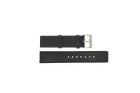 Horlogeband Rolf Cremer LB027.01 / Spirale Leder Zwart 20mm