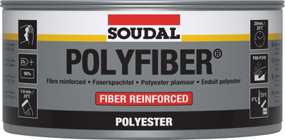 Soudal Polyfiber | Polyesterplamuur | 1,5 kg | Grijs | 30105 - 103434