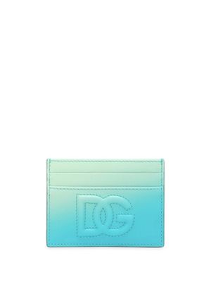 Dolce & Gabbana porte-cartes à logo brodé - Bleu