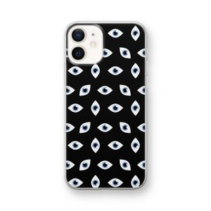 Eyes pattern: iPhone 12 mini Transparant Hoesje