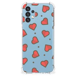 Samsung Galaxy A13 (4G) Doorzichtige Silicone Hoesje Hearts