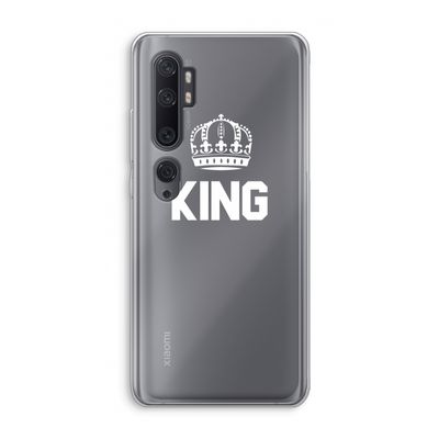 King zwart: Xiaomi Mi Note 10 Pro Transparant Hoesje