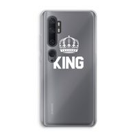 King zwart: Xiaomi Mi Note 10 Pro Transparant Hoesje