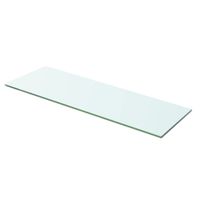 Wandschap transparant 60x15 cm glas