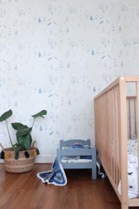 Behang Wild Forest Rol Blue