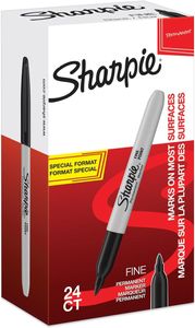 Viltstift Sharpie rond 1.0mm F valuepack 20+4 gratis zwart
