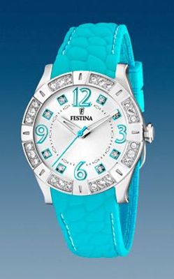 Horlogeband Festina F16541-6 Silicoon Lichtblauw 20mm