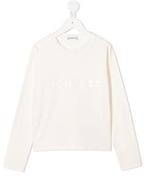 Moncler Enfant sweat à patch logo - Tons neutres