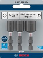 Bosch Accessoires PRO Nutsetter Impact dop | 8 x 50 | 10 x 50 | 13 x 50 mm | 3-delig - 2608521U64