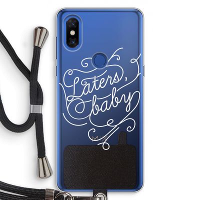 Laters, baby: Xiaomi Mi Mix 3 Transparant Hoesje met koord