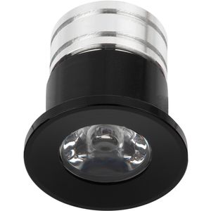 LED Veranda Spot Verlichting - Velvalux - 3W - Natuurlijk Wit 4000K - Inbouw - Rond - Mat Zwart - Aluminium - Ø31mm