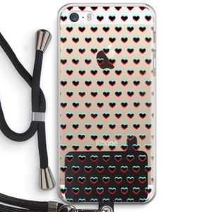 Hartjes: iPhone 5 / 5S / SE Transparant Hoesje met koord