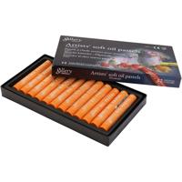 Gallery Oliepastel, L: 7 cm, d 11 mm, dikte 11 mm, oranje, 12 stuk/ 1 doos