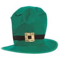 St Patricksday hoge hoed - groen - volwassenen - polyester - Sint Patrick