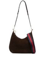 Gucci sac porté épaule monogrammé Gancio - Marron