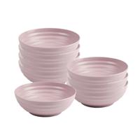Plasticforte Soepkommen - 8x - D19 x H5.5 cm - oud roze - kunststof - onbreekbaar - servies