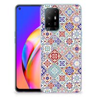 OPPO A94 5G | Reno5 Z TPU Siliconen Hoesje Tiles Color