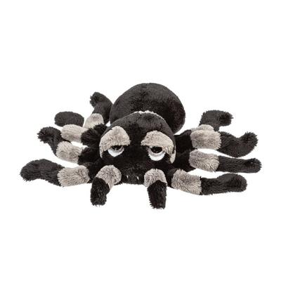 Suki gifts Pluche knuffel spin - tarantula - zwart/grijs - 22 cm