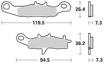 TRW Brake pad mcb 697 rsi sint.metal offr.rac.