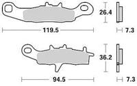 TRW Brake pad mcb 697 si sintered metal
