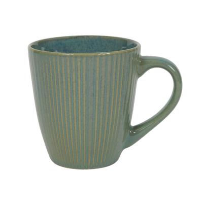 Koffiemok lines ocean blauw/groen 340ml