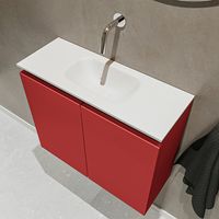 Mondiaz Ture 60cm toiletmeubel fire met wastafel talc midden geen kraangat